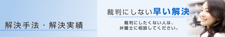解決手法・解決実績