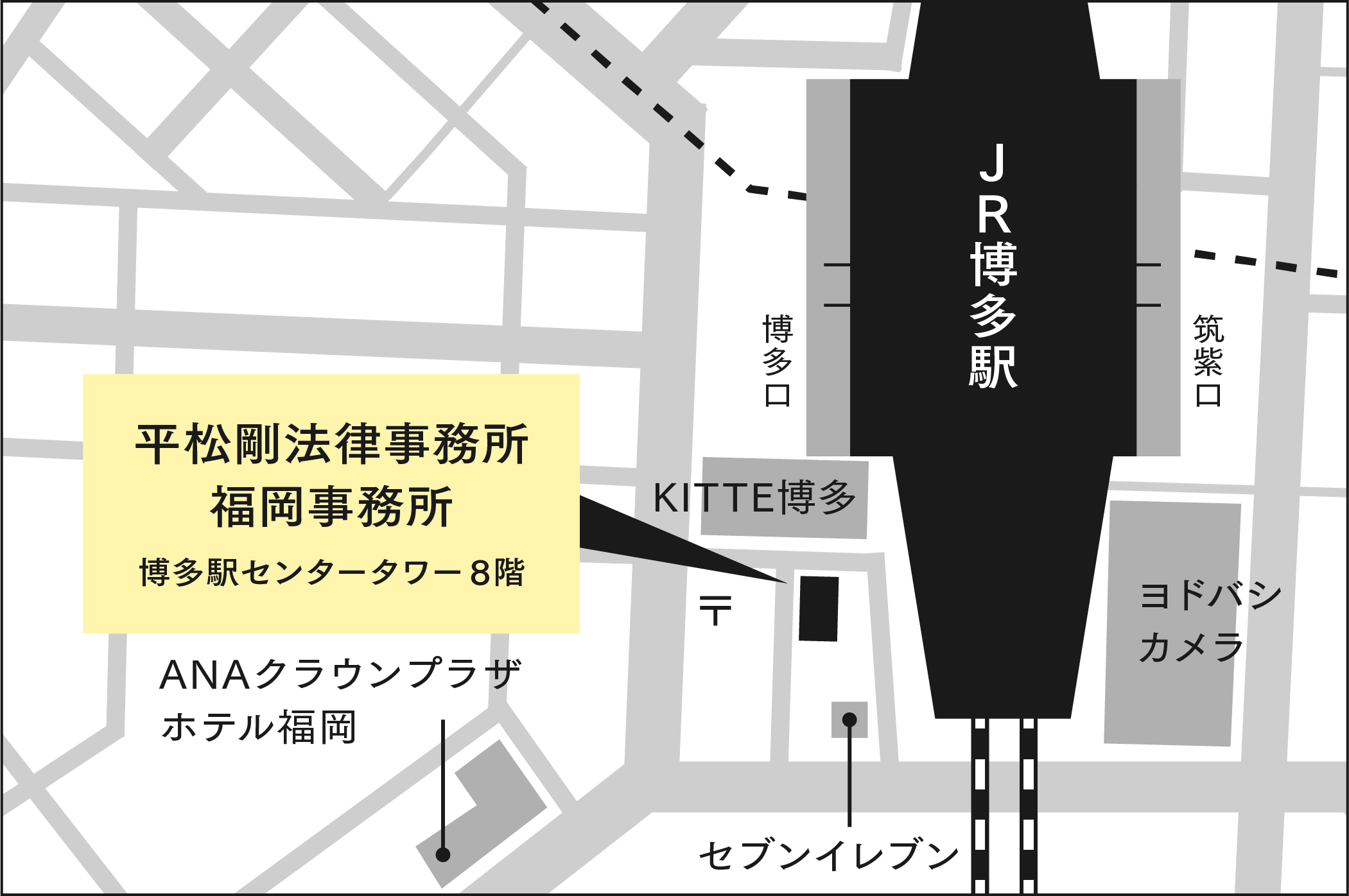 福岡事務所の地図