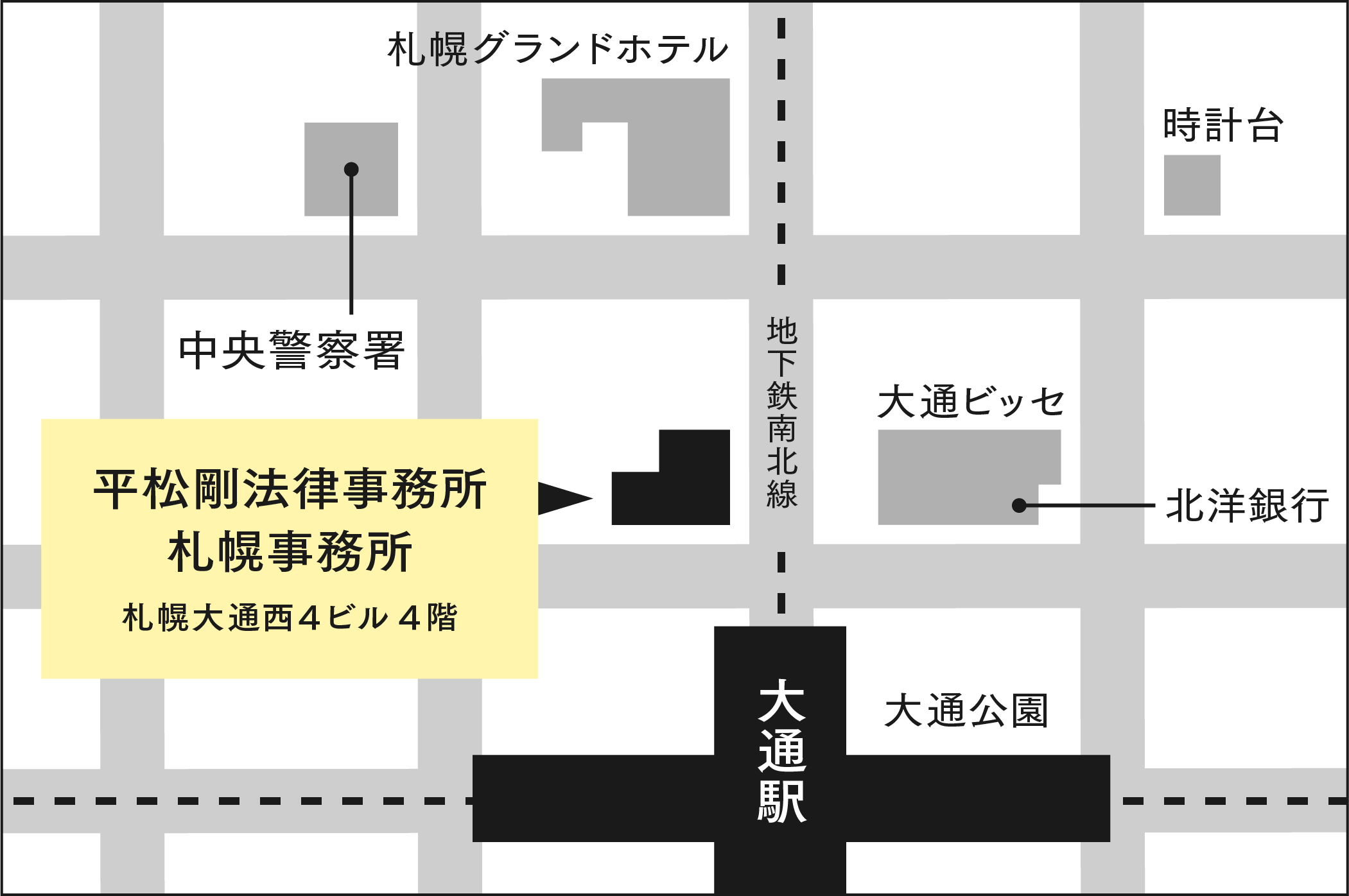 札幌事務所の地図